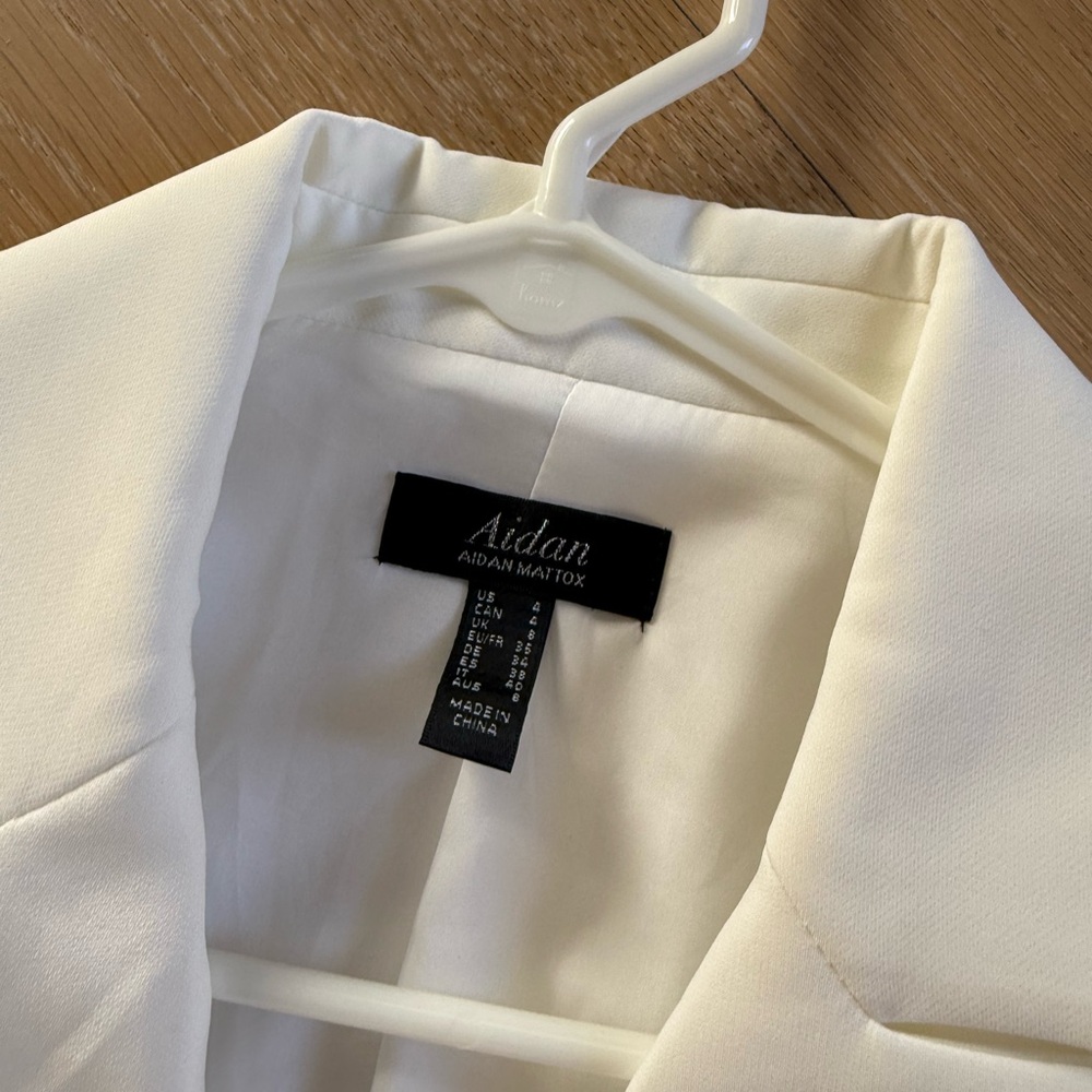 Aidan Mattox White Blazer Dress - Picture 3 of 4